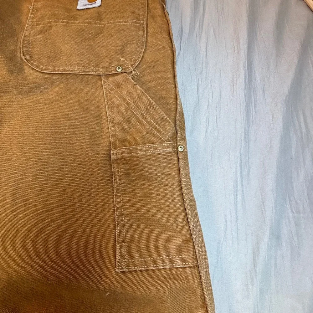 Vintage 90s Carhartt B01 Double Knee Work Pants men's 40x28 Brown Duck Canvas